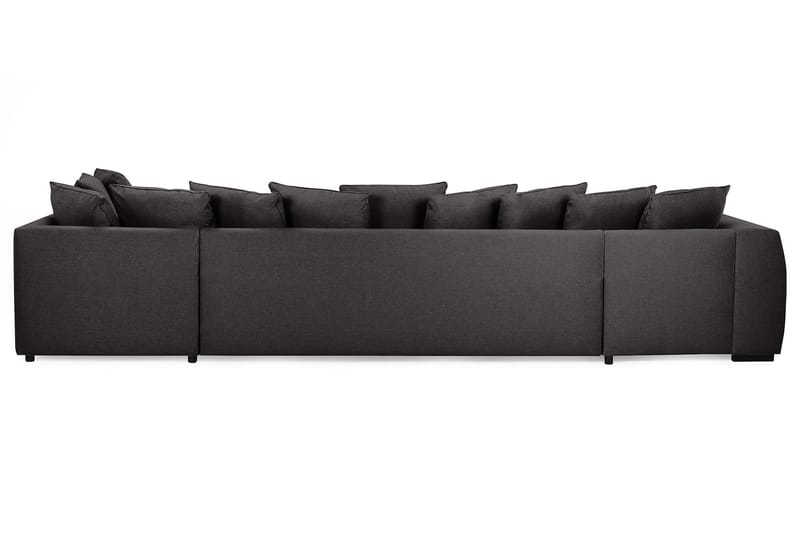 Optus 6-seters Høyrevendt U-formet Large Sofa med Divan og Sjeselong i Stoff inkl. Pynteputer - Mørk grå - Møbler - Sofaer - U-sofa