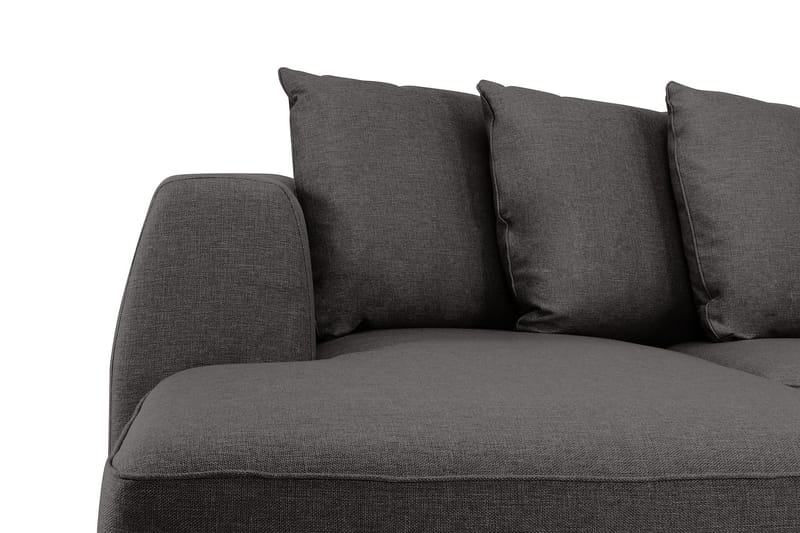 Optus 6-seters Høyrevendt U-formet Large Sofa med Divan og Sjeselong i Stoff inkl. Pynteputer - Mørk grå - Møbler - Sofaer - U-sofa