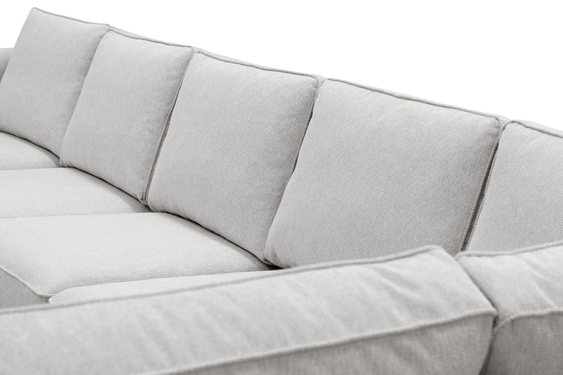 Optus 6-seters U-sofa med divan og sjeselong venstre - Lysegrå - Møbler - Sofaer - U-sofa