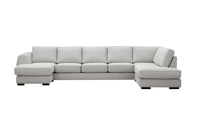 Optus 6-seters U-sofa med divan og sjeselong venstre - Lysegrå - Møbler - Sofaer - U-sofa