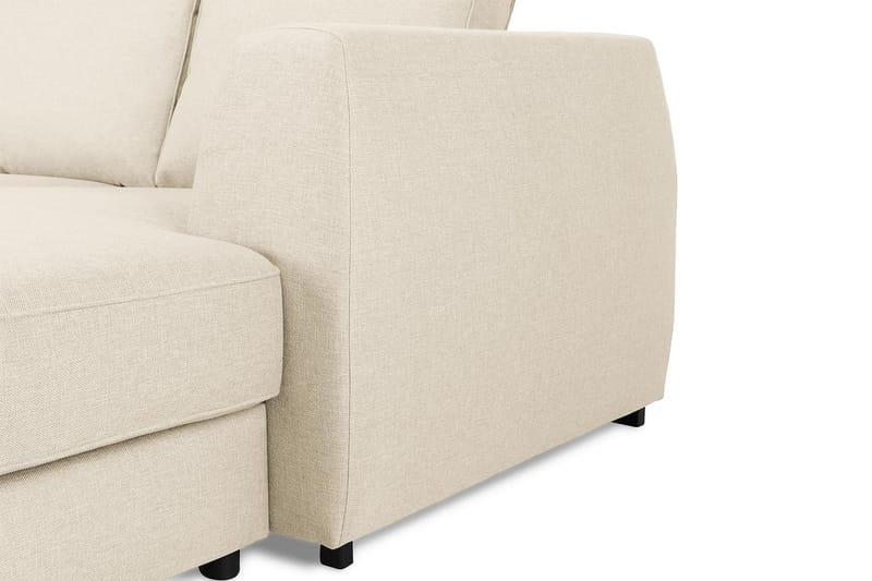 Optus 6-seters Venstrevendt U-formet Large Sofa med Divan og Sjeselong i Stoff - Beige - Møbler - Sofaer - U-sofa