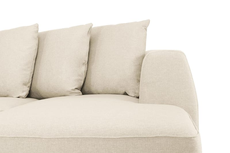 Optus 6-seters Venstrevendt U-formet Large Sofa med Divan og Sjeselong i Stoff inkl. Pynteputer - Beige - Møbler - Sofaer - U-sofa