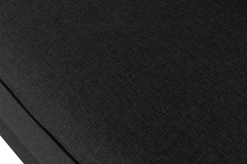 Optus 6-seters Venstrevendt U-formet Large Sofa med Divan og Sjeselong i Stoff - Svart - Møbler - Sofaer - U-sofa