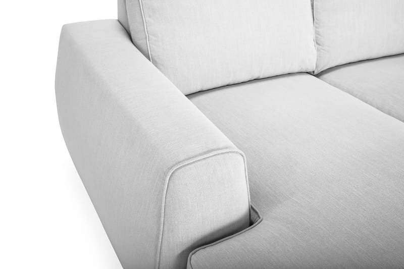 Optus Lyx 4-seters Høyrevendt U-formet Sofa med Divan og Sjeselong i Stoff - Grå - Møbler - Sofaer - U-sofa