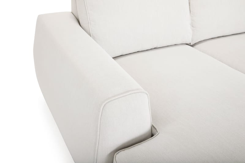 Optus Lyx 4-seters Høyrevendt U-formet Sofa med Divan og Sjeselong i Stoff - Lys grå - Møbler - Sofaer - U-sofa