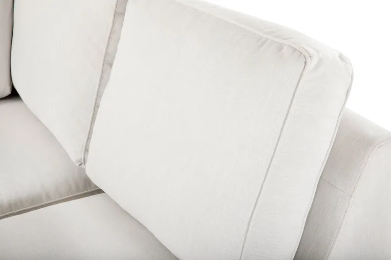 Optus Lyx 4-seters Høyrevendt U-formet Sofa med Divan og Sjeselong i Stoff - Lys grå - Møbler - Sofaer - U-sofa