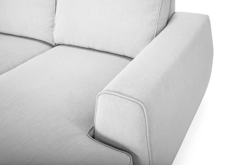 Optus Lyx 4-seters Venstrevendt U-formet Sofa med Divan og Sjeselong i Stoff - Grå - Møbler - Sofaer - U-sofa