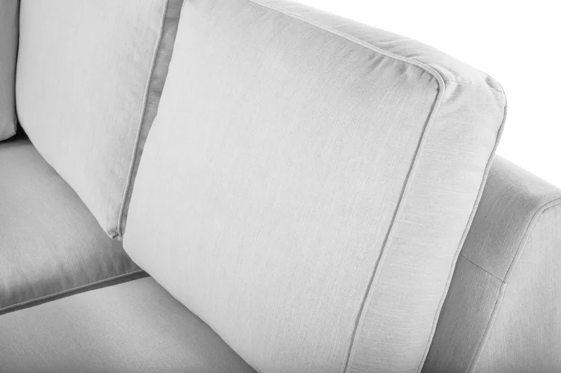 Optus Lyx 6-seters Høyrevendt U-formet Large Sofa med Divan og Sjeselong i Stoff - Grå - Møbler - Sofaer - U-sofa