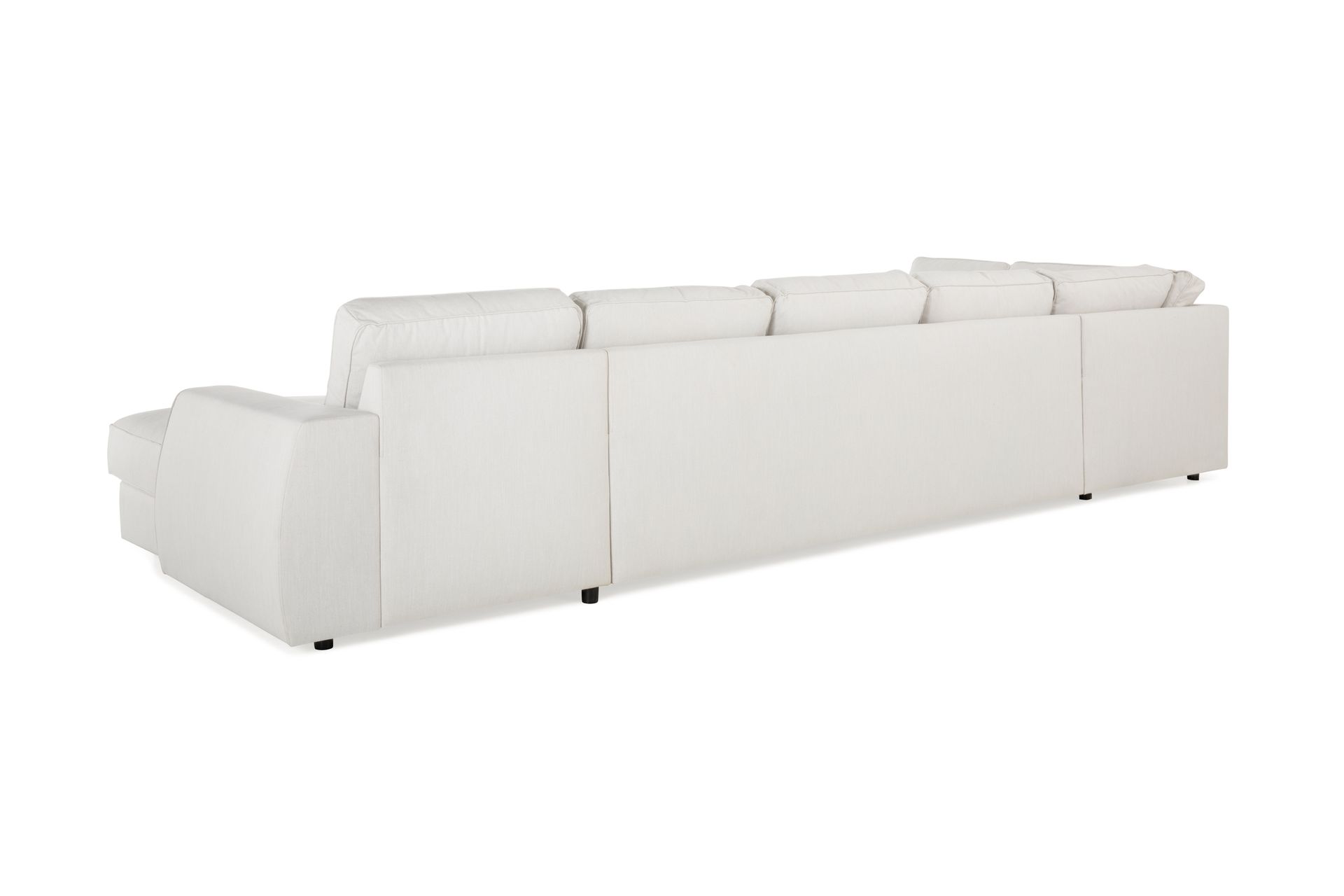 Optus Lyx 6-seters Venstrevendt U-formet Large Sofa med Divan og Sjeselong i Stoff - Lys grå - Møbler - Sofaer - U-sofa