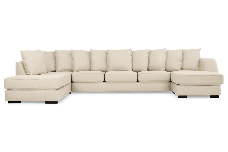 Optus U-sofa Large med Divan Høyre inkl. Konvoluttputer - Beige - U-sofa