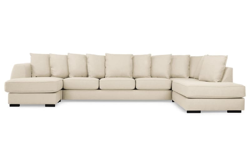 Optus U-sofa Large med Divan Venstre inkl. Konvoluttputer - Beige - U-sofa