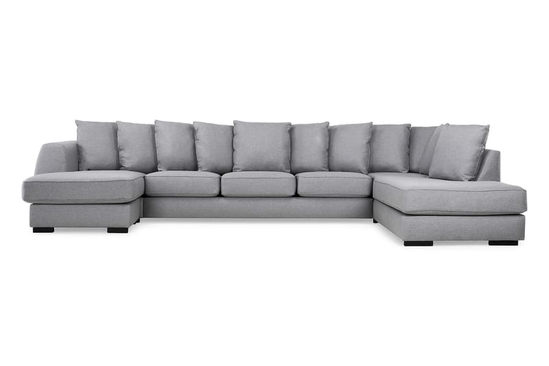 Optus U-sofa Large med Divan Venstre inkl. Konvoluttputer - Lysegrå - Møbler - Sofaer - U-sofa