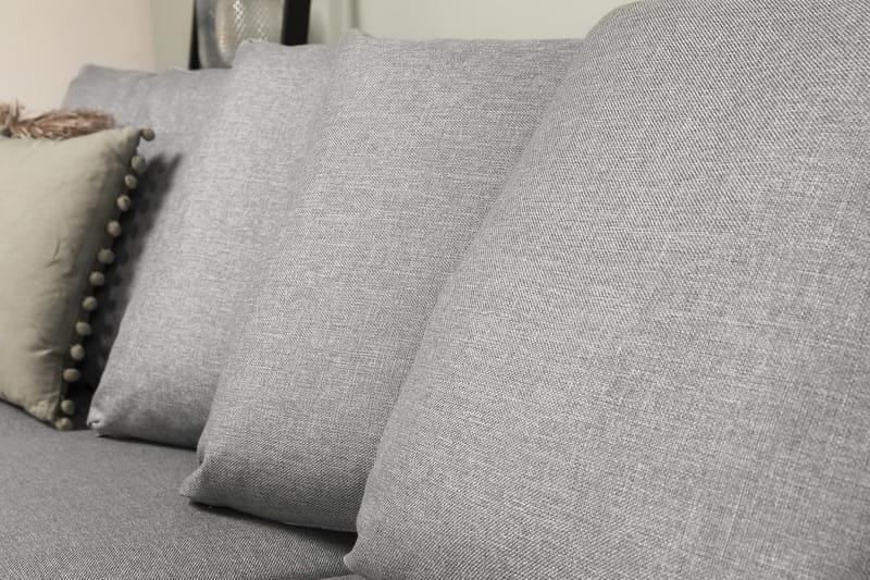 Optus U-sofa Large med Divan Venstre inkl. Konvoluttputer - Lysegrå - Møbler - Sofaer - U-sofa
