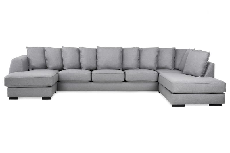 Optus U-sofa Large med Divan Venstre inkl. Konvoluttputer - Lysegrå - Møbler - Sofaer - U-sofa