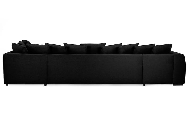 Optus U-sofa Large med Divan Venstre inkl. Konvoluttputer - Svart - U-sofa