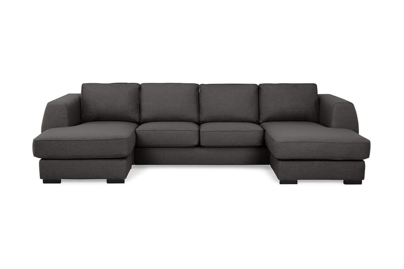 Optus U-sofa med Dobbeldivan - Mørkegrå - U-sofa