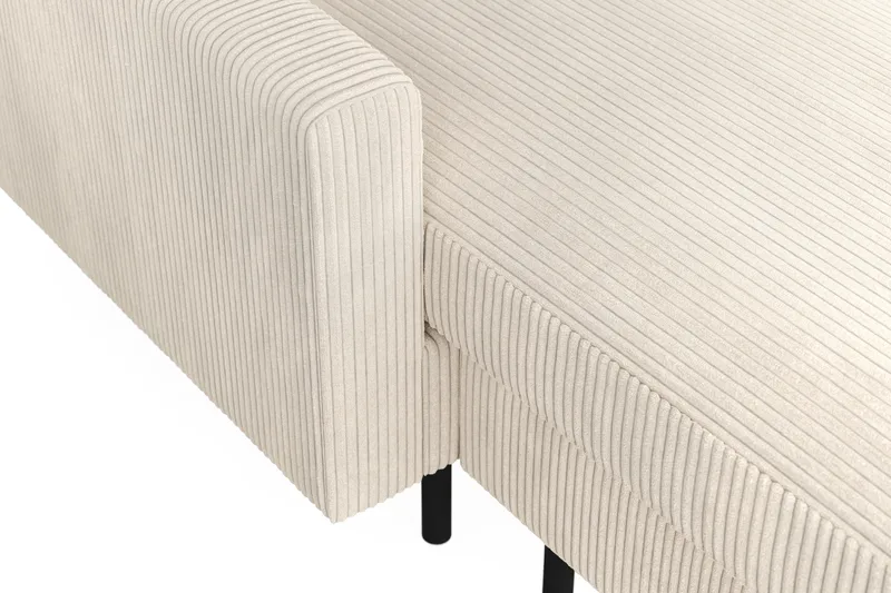 Peppe 4-seters Høyrevendt U-formet Sofa med Divan og Sjeselong i Manchester - Beige - Møbler - Sofaer - U-sofa