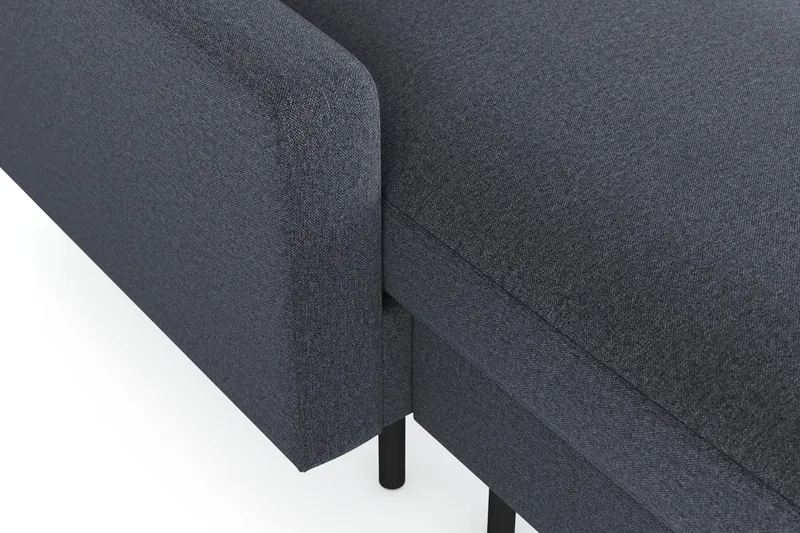 Peppe 4-seters Høyrevendt U-formet Sofa med Divan og Sjeselong i Stoff - Mørk grå - Møbler - Sofaer - U-sofa