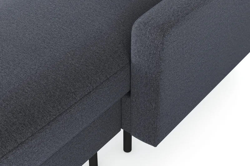 Peppe 4-seters Venstrevendt U-formet Sofa med Divan og Sjeselong i Stoff - Mørk grå - Møbler - Sofaer - U-sofa