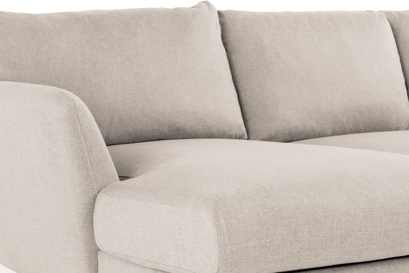 Trend 4-seters Høyrevendt U-formet Sofa med Divan og Sjeselong i Stoff - Beige - Møbler - Sofaer - U-sofa
