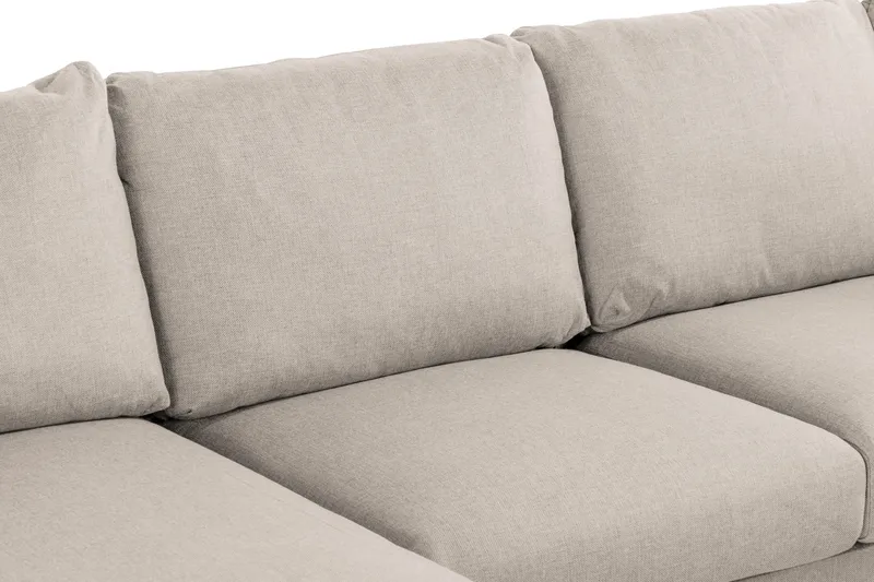 Trend 4-seters Høyrevendt U-formet Sofa med Divan og Sjeselong i Stoff - Beige - Møbler - Sofaer - U-sofa