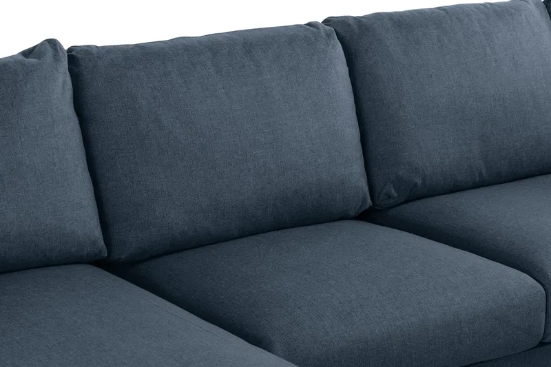 Trend 4-seters Høyrevendt U-formet Sofa med Divan og Sjeselong i Stoff - Blå - Møbler - Sofaer - U-sofa