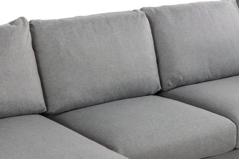 Trend 4-seters Høyrevendt U-formet Sofa med Divan og Sjeselong i Stoff - Grå - Møbler - Sofaer - U-sofa