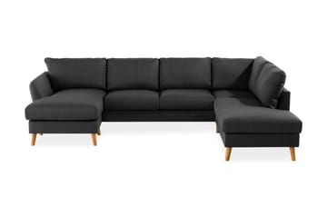 Trend 4-seters Høyrevendt U-formet Sofa med Divan og Sjeselong i Stoff