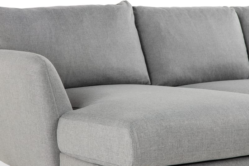 Trend 4-seters Venstrevendt U-formet Sofa med Divan og Sjeselong i Stoff - Grå - Møbler - Sofaer - U-sofa