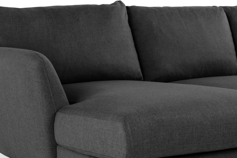 Trend 4-seters Venstrevendt U-formet Sofa med Divan og Sjeselong i Stoff - Svart - Møbler - Sofaer - U-sofa