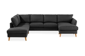 Trend 4-seters Venstrevendt U-formet Sofa med Divan og Sjeselong i Stoff