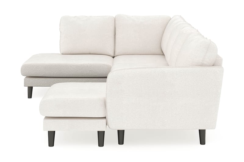 Trend Lyx 4-seters Høyrevendt U-formet Sofa med Divan og Sjeselong i Bouclé - Hvit - Møbler - Sofaer - U-sofa