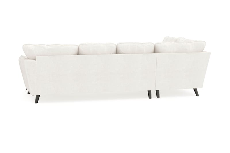 Trend Lyx 4-seters Høyrevendt U-formet Sofa med Divan og Sjeselong i Bouclé - Hvit - Møbler - Sofaer - U-sofa