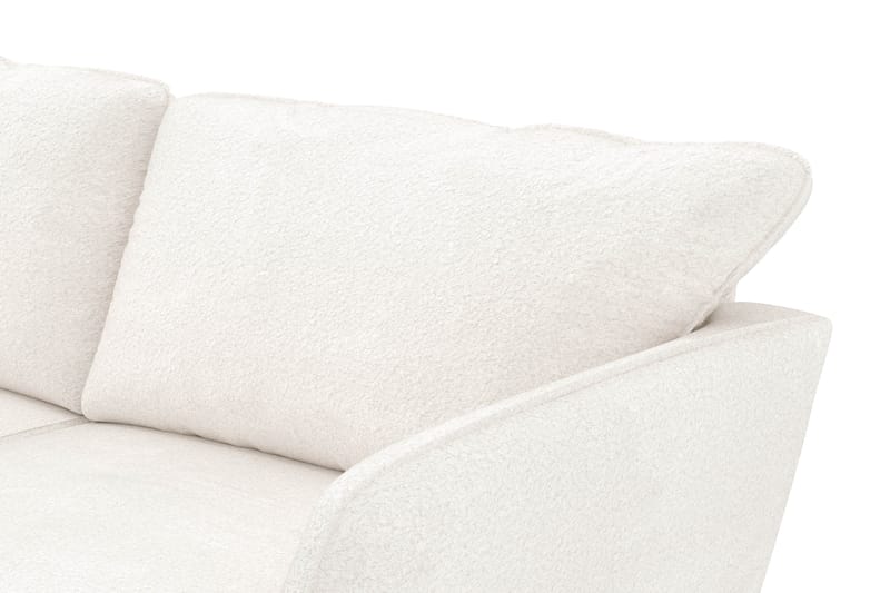 Trend Lyx 4-seters Høyrevendt U-formet Sofa med Divan og Sjeselong i Bouclé - Hvit - Møbler - Sofaer - U-sofa