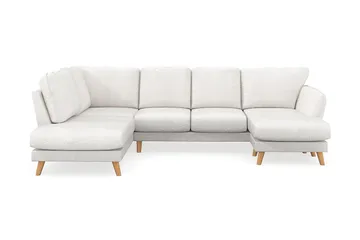 Trend Lyx 4-seters Høyrevendt U-formet Sofa med Divan og Sjeselong i Bouclé
