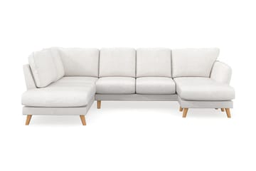 Trend Lyx 4-seters Høyrevendt U-formet Sofa med Divan og Sjeselong i Bouclé