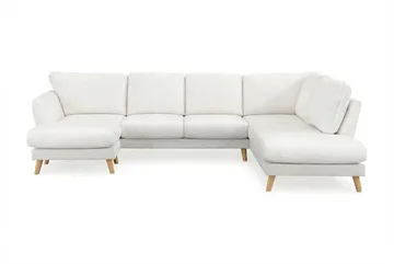 Trend Lyx 4-seters Høyrevendt U-formet Sofa med Divan og Sjeselong i Bouclé