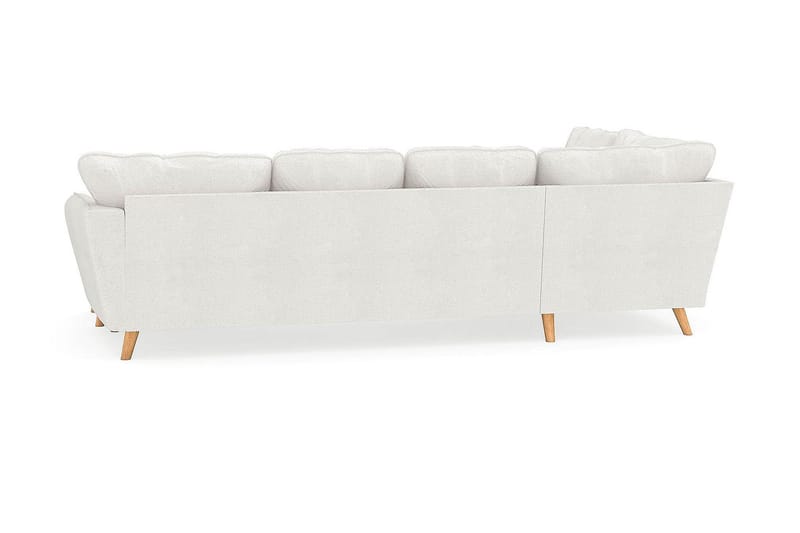 Trend Lyx 4-seters Høyrevendt U-formet Sofa med Divan og Sjeselong i Bouclé - Hvit - Møbler - Sofaer - U-sofa