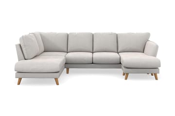 Trend Lyx 4-seters Høyrevendt U-formet Sofa med Divan og Sjeselong i Fløyel