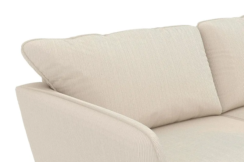 Trend Lyx 4-seters Høyrevendt U-formet Sofa med Divan og Sjeselong i Manchester - Beige - Møbler - Sofaer - U-sofa