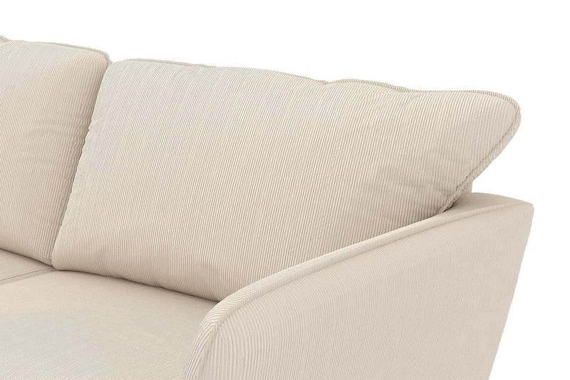 Trend Lyx 4-seters Høyrevendt U-formet Sofa med Divan og Sjeselong i Manchester - Beige - Møbler - Sofaer - U-sofa