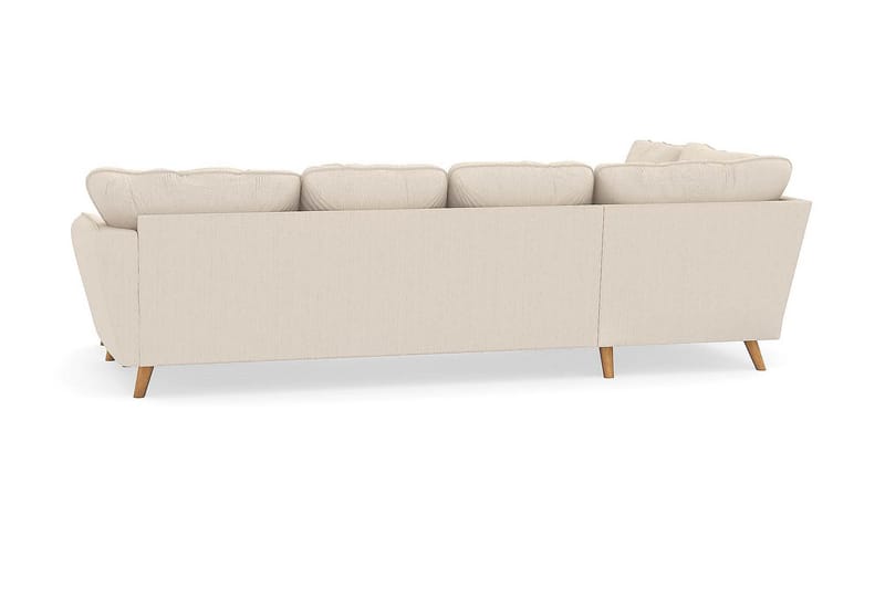 Trend Lyx 4-seters Høyrevendt U-formet Sofa med Divan og Sjeselong i Manchester - Beige - Møbler - Sofaer - U-sofa