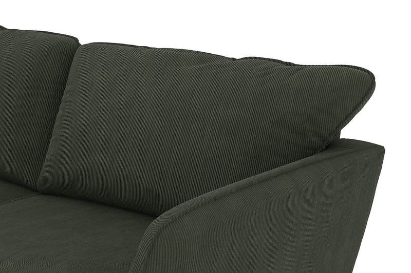 Trend Lyx 4-seters Høyrevendt U-formet Sofa med Divan og Sjeselong i Manchester - Mørkegrønn - Møbler - Sofaer - U-sofa