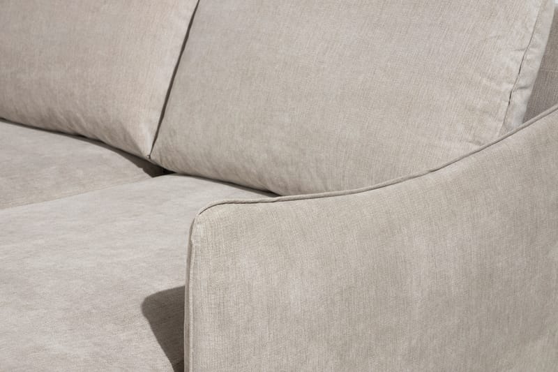 Trend Lyx 4-seters Høyrevendt U-formet Sofa med Divan og Sjeselong i Stoff - Beige - Møbler - Sofaer - U-sofa