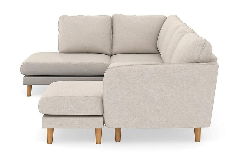 Trend Lyx 4-seters Høyrevendt U-formet Sofa med Divan og Sjeselong i Stoff - Beige - Møbler - Sofaer - U-sofa