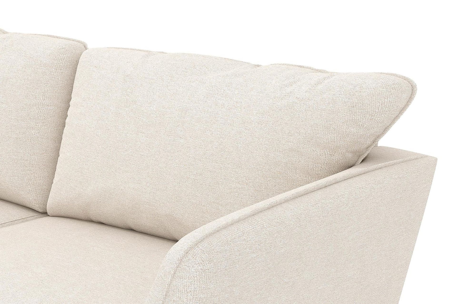 Trend Lyx 4-seters Høyrevendt U-formet Sofa med Divan og Sjeselong i Stoff - Beige - Møbler - Sofaer - U-sofa