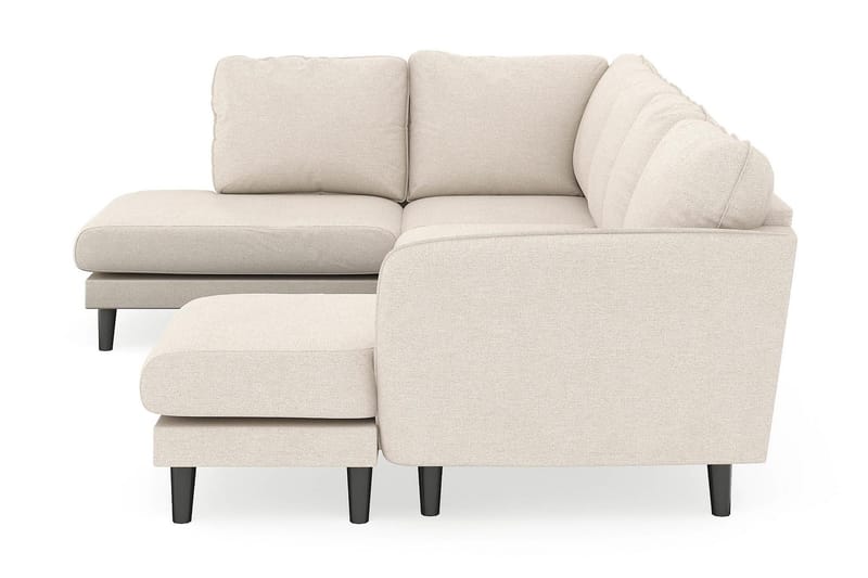 Trend Lyx 4-seters Høyrevendt U-formet Sofa med Divan og Sjeselong i Stoff - Beige - Møbler - Sofaer - U-sofa