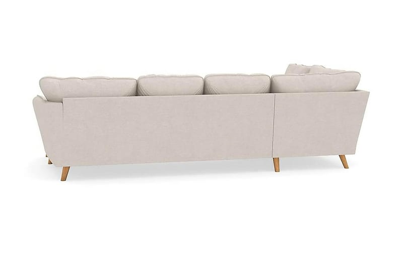 Trend Lyx 4-seters Høyrevendt U-formet Sofa med Divan og Sjeselong i Stoff - Beige - Møbler - Sofaer - U-sofa