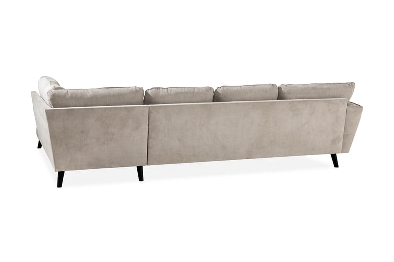 Trend Lyx 4-seters Høyrevendt U-formet Sofa med Divan og Sjeselong i Stoff - Beige - Møbler - Sofaer - U-sofa