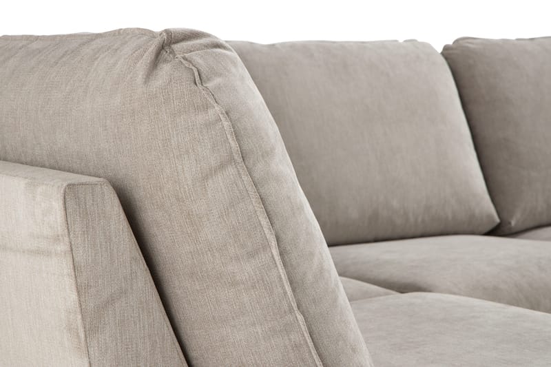 Trend Lyx 4-seters Høyrevendt U-formet Sofa med Divan og Sjeselong i Stoff - Beige - Møbler - Sofaer - U-sofa